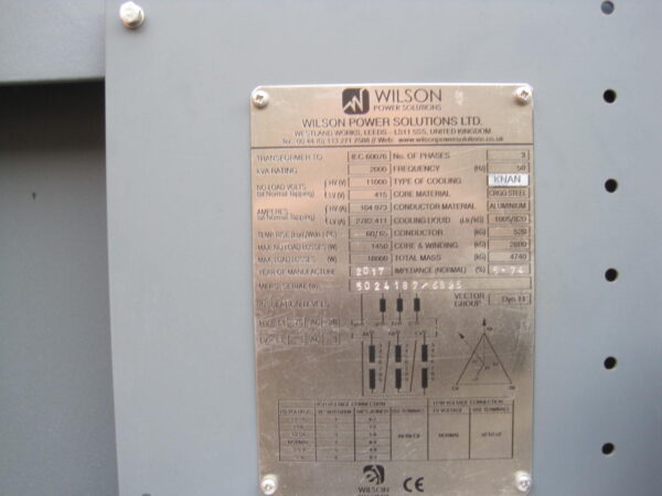 2000KVA Transformer Stock 4897 - Image 3