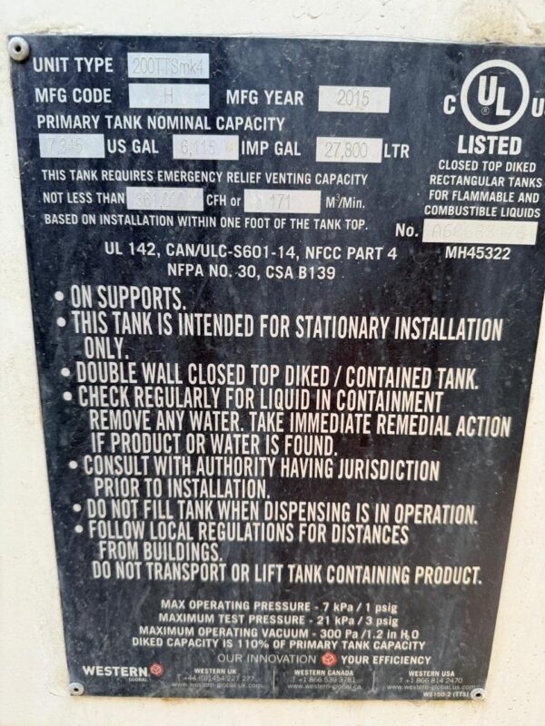 Western 27,800 Ltr Fuel Tank - Image 2