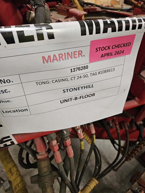 Casing Tong CT 24-50 & Lift Frame Stock 5056 - Image 3